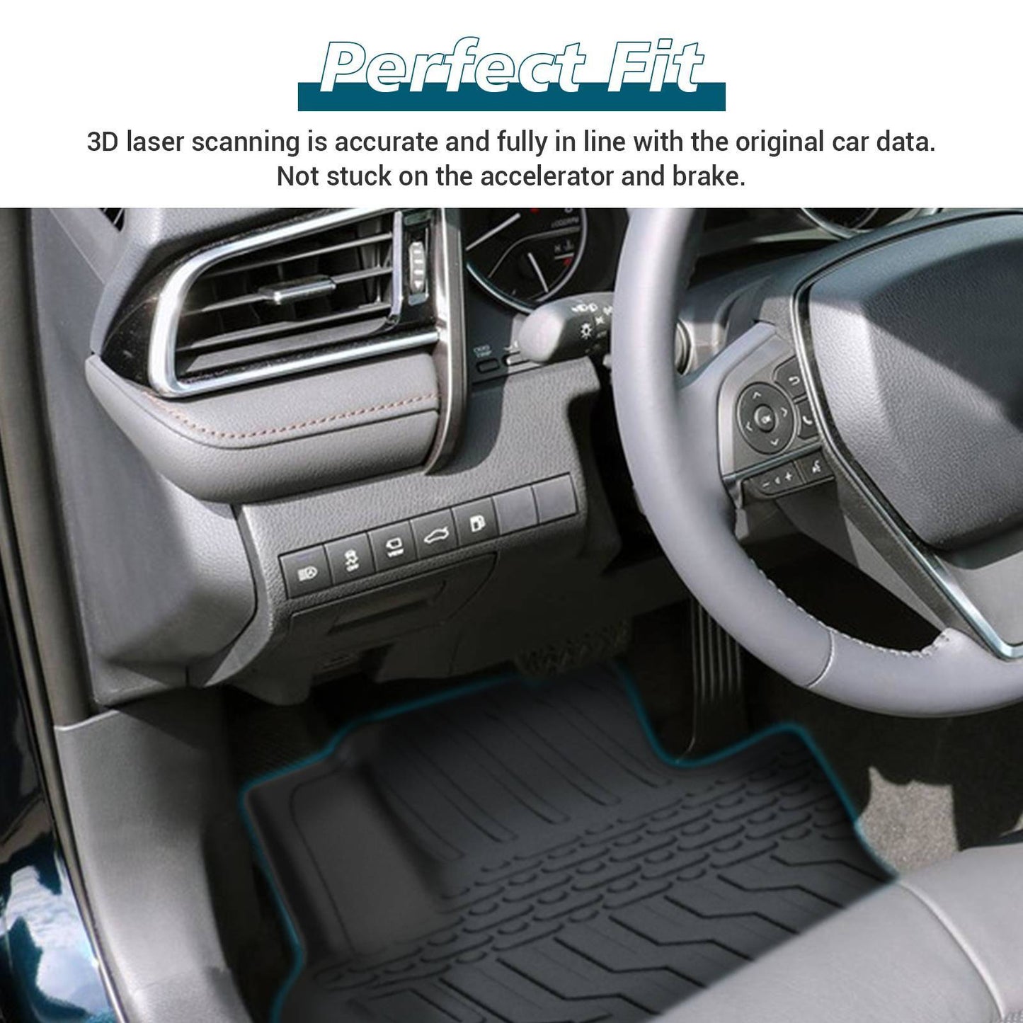 18-23 Camry All Weather Floor Mats TPE Rubber DOES NOT FIT 2018-2023 Camry Hybrid