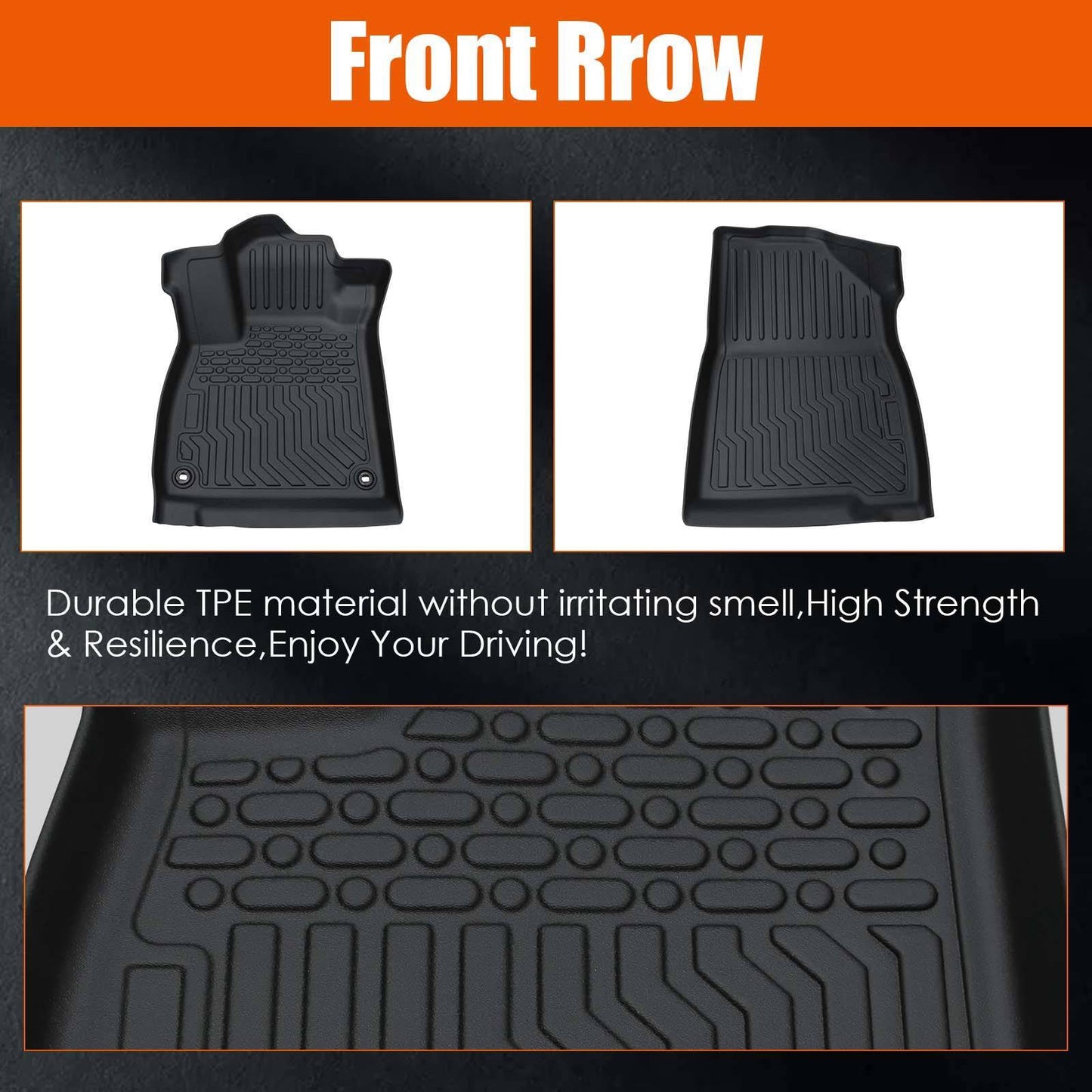 18-21 Accord TPE Rubber Car Floor Mats All-Weather