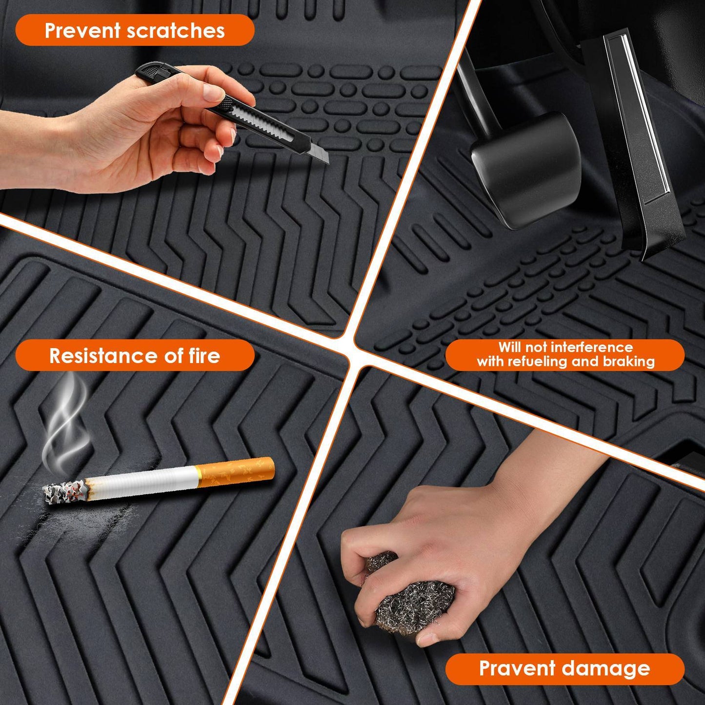 18-21 Accord TPE Rubber Car Floor Mats All-Weather