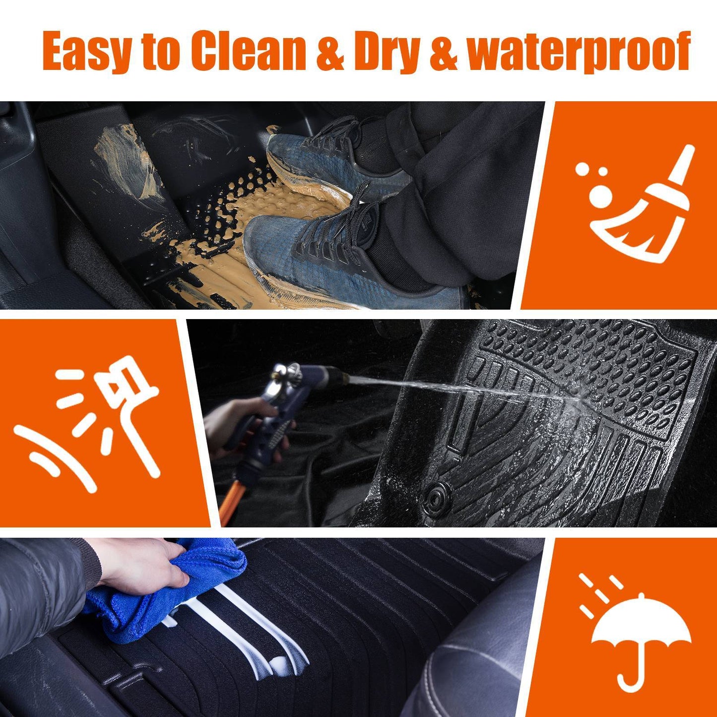 18-21 Accord TPE Rubber Car Floor Mats All-Weather