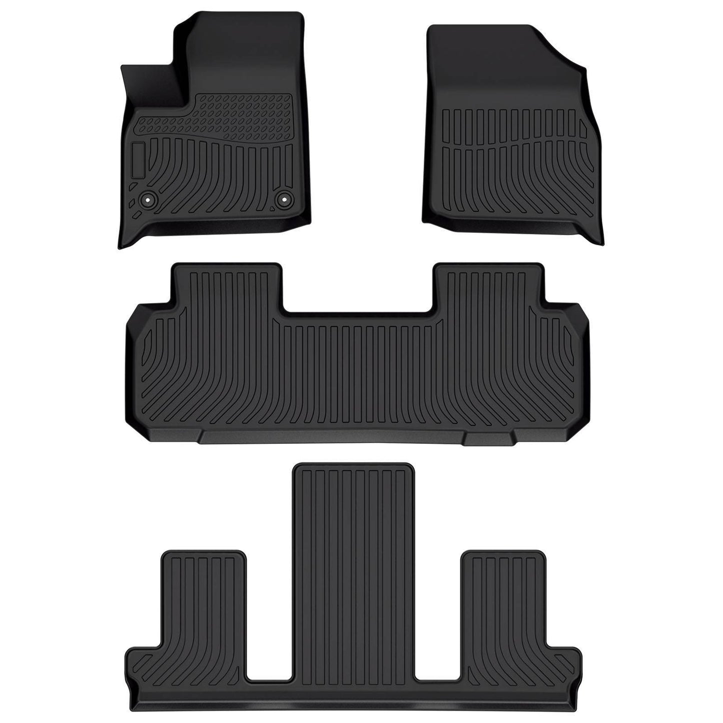 18-24 Chevy Traverse 7-Seat 3D Floor Mats All Weather Heavy Duty TPE Carpet