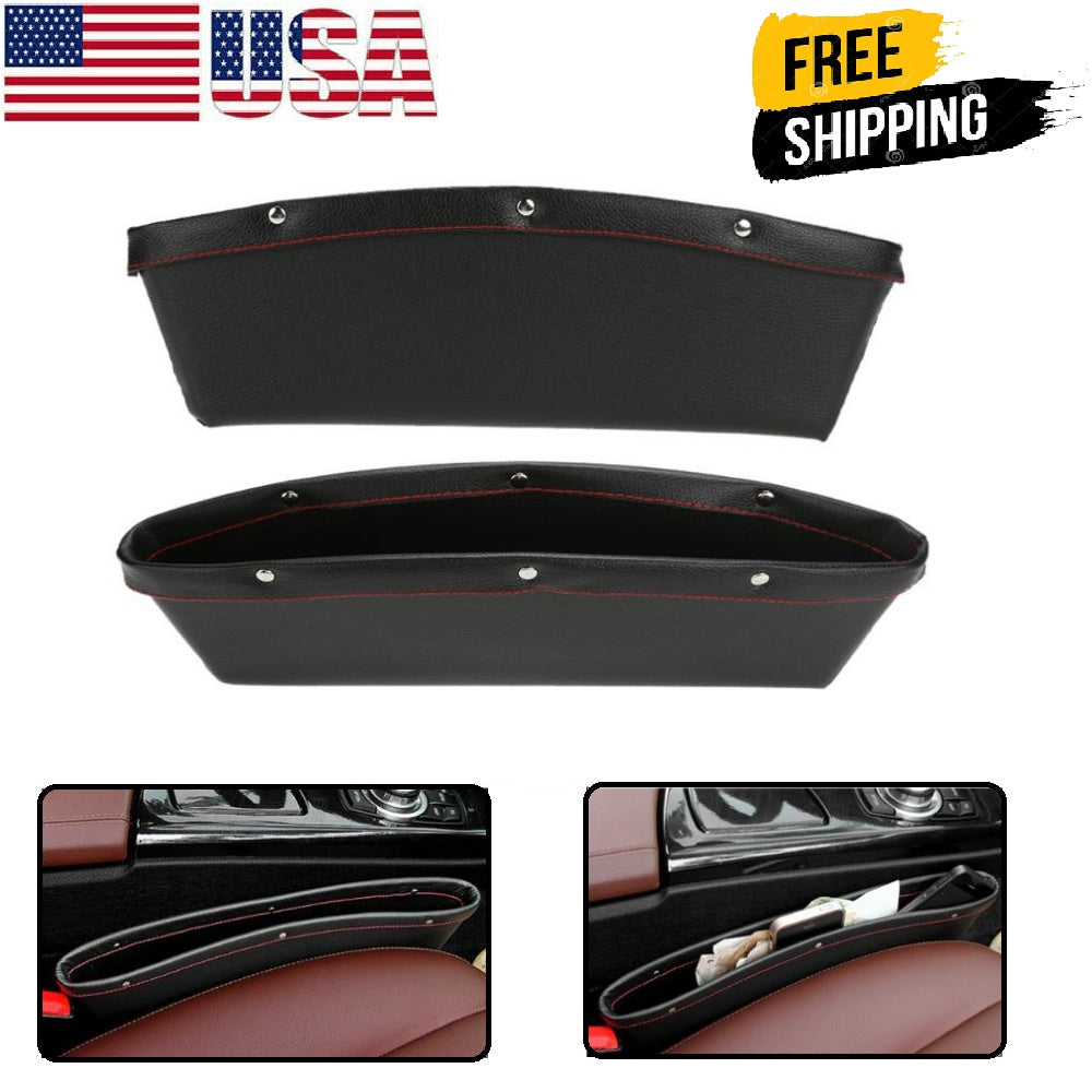 2pcs Car Seat Gap Catch Catcher/ Side Pocket Storage Organizer