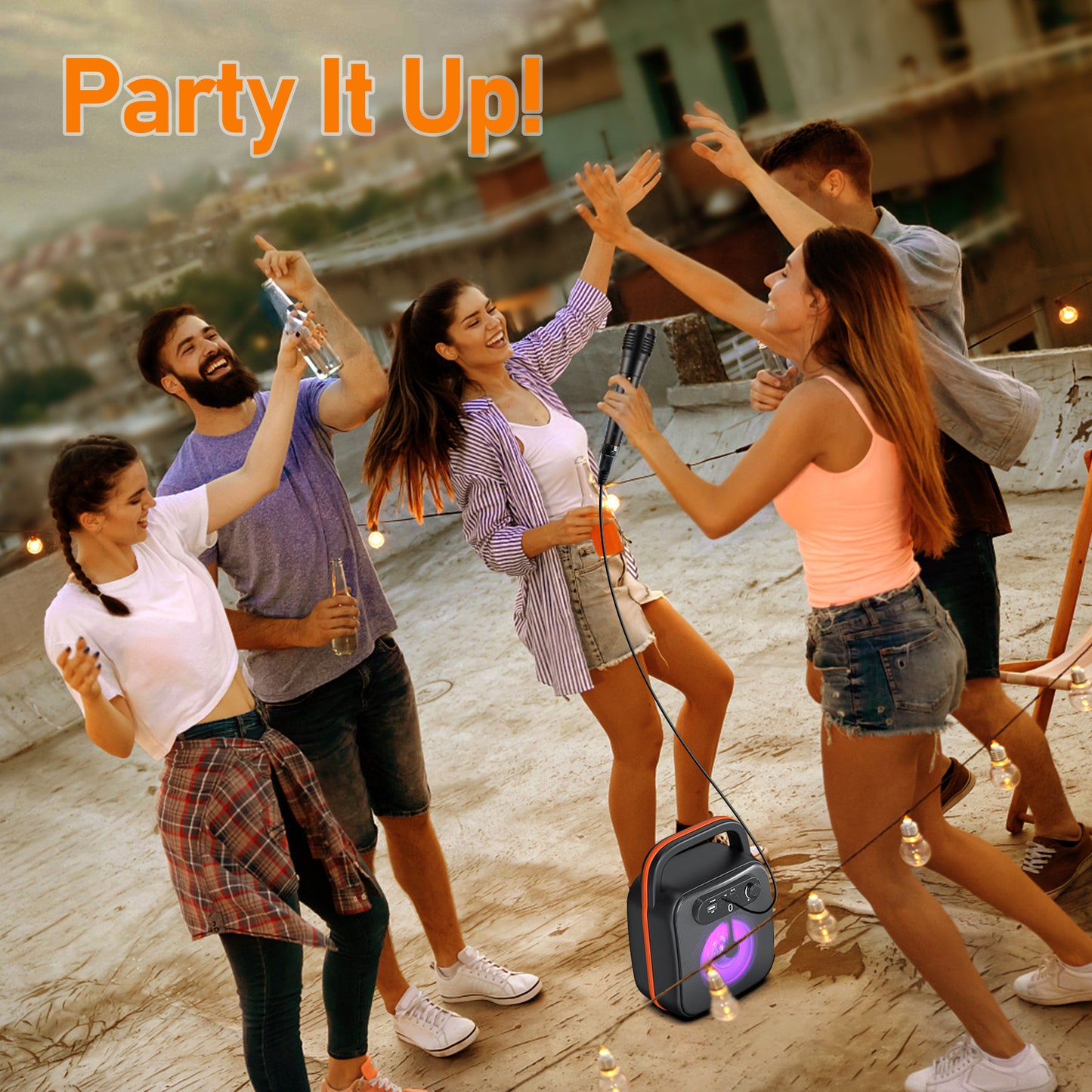 JYX D50 Karaoke Machine For Adult&Bluetooth Speaker With Microphone