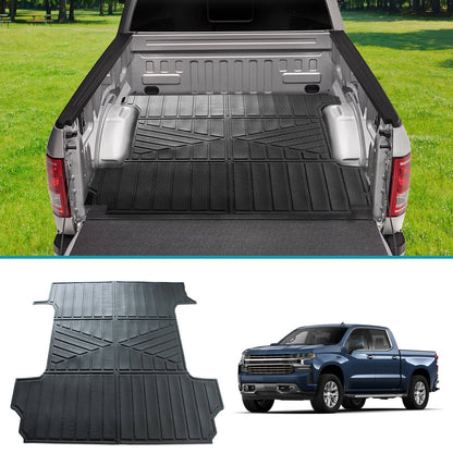 Truck Bed Mat For 2019-2024 Chevrolet Silverado GMC Sierra 1500 5.8ft Short Bed
