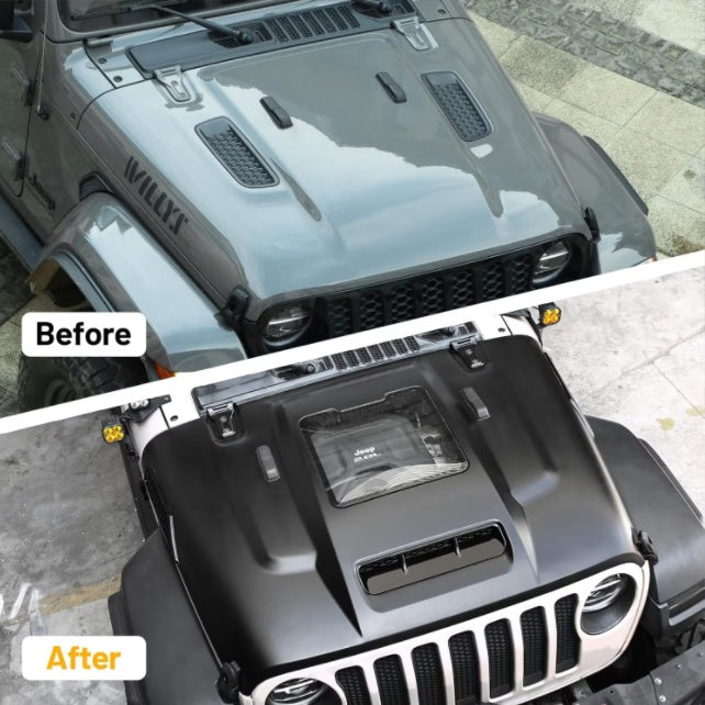 Space Capsule Style The Replacement Hood Wrangler JL JLU & 2020-2023 Gladiator JT