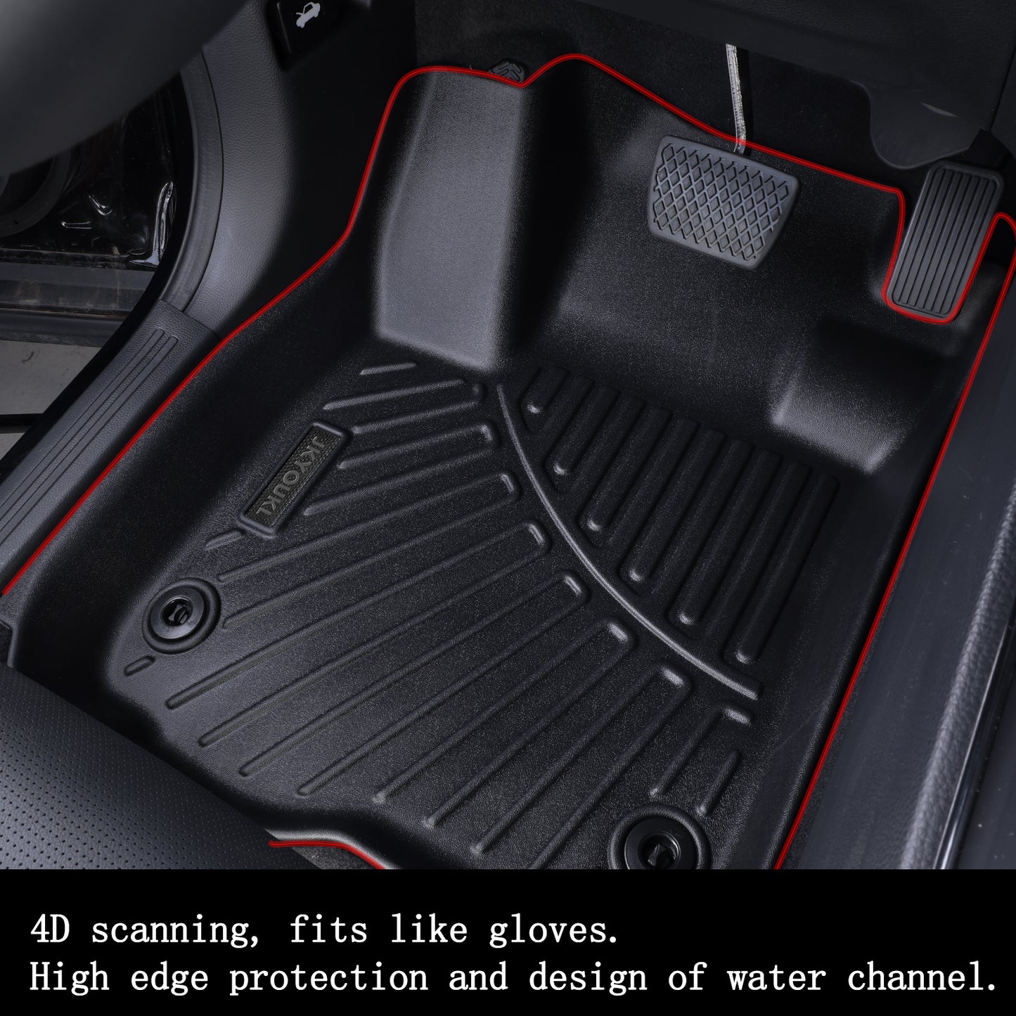 2022- 2025 Silverado EV RST All Weather 2 Row Floor Liners Accessories-Black