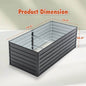 Outdoor Galvanized Raised Garden Bed Kit, Black Rectangle Planter For Vegetables, Fruits, And Herbs