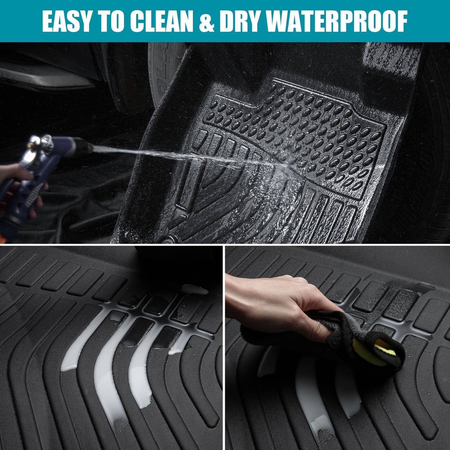 2022-2024 Acura MDX All Weather Car Floor Mats 3rd Row TPE Floor Liners For