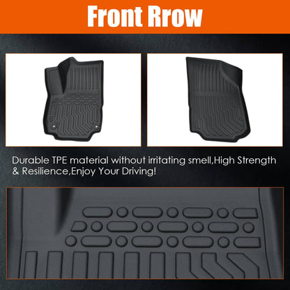 TPE Rubber Car Floor Mats For 18-22 Chevrolet Equinox & 18-23 GMC Terrain Terrain Denali