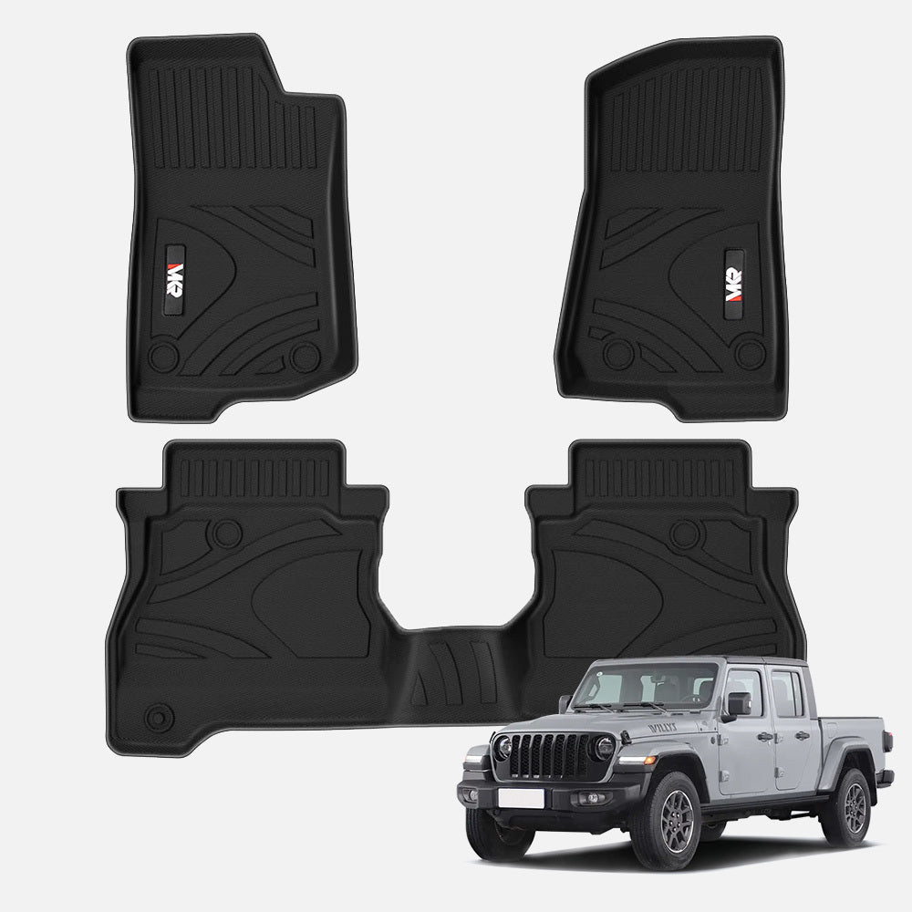 2022+ Jeep Gladiator/ Wrangler JT 3D TPE  All-weather Floor Mats