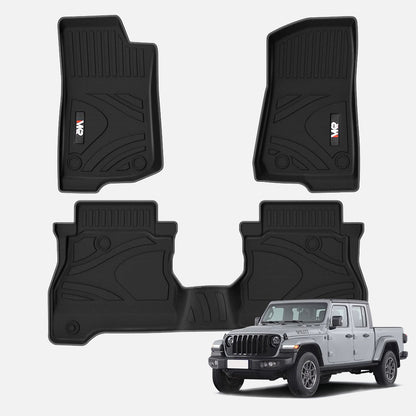 2022+ Jeep Gladiator/ Wrangler JT 3D TPE  All-weather Floor Mats