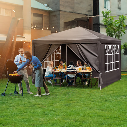 10x10ft Black, 4 Side Pergola