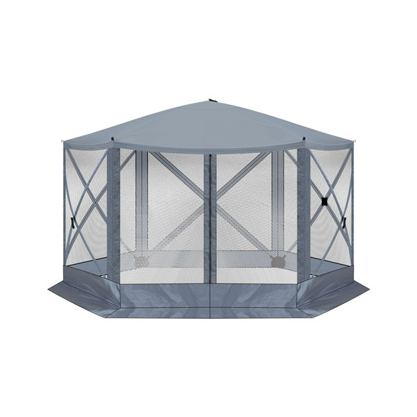 12X12ft Dark Gray Hexagonal Folding Tent