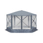12X12ft Dark Gray Hexagonal Folding Tent