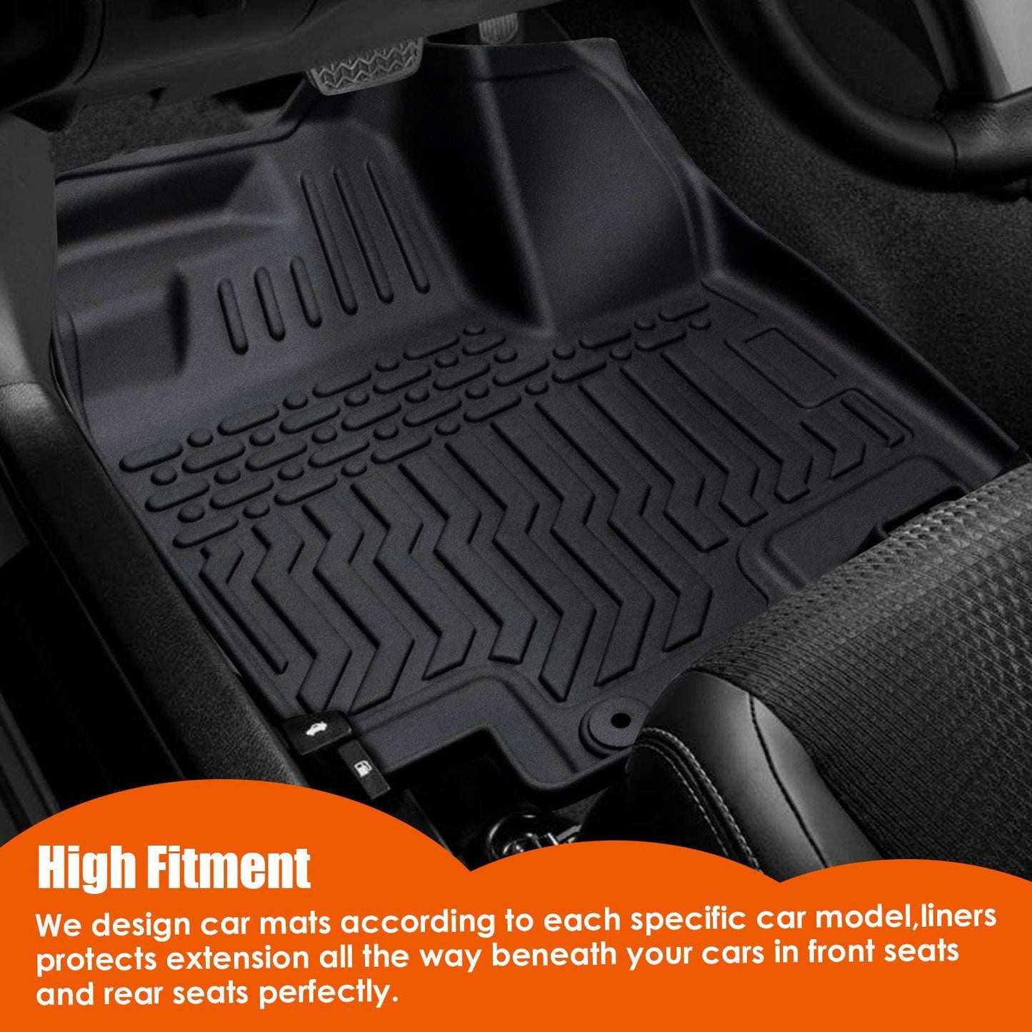 TPE Rubber Car Floor Mats For 18-22 Chevrolet Equinox & 18-23 GMC Terrain Terrain Denali