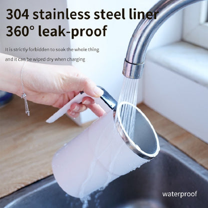 Automatic Coffee Stirring Cup, Stainless Steel Self-Stirring Coffee Cup With Lid, Auto Stir & Heating Feature, LED Intelligent Display Temperature