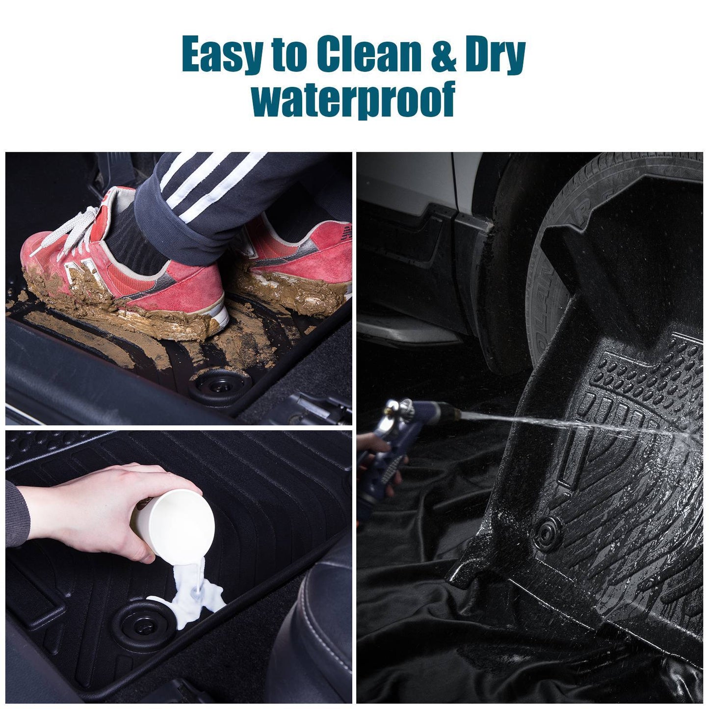 2023 CRV Hybrid Black All-Weather TPE Rubber Car Mats