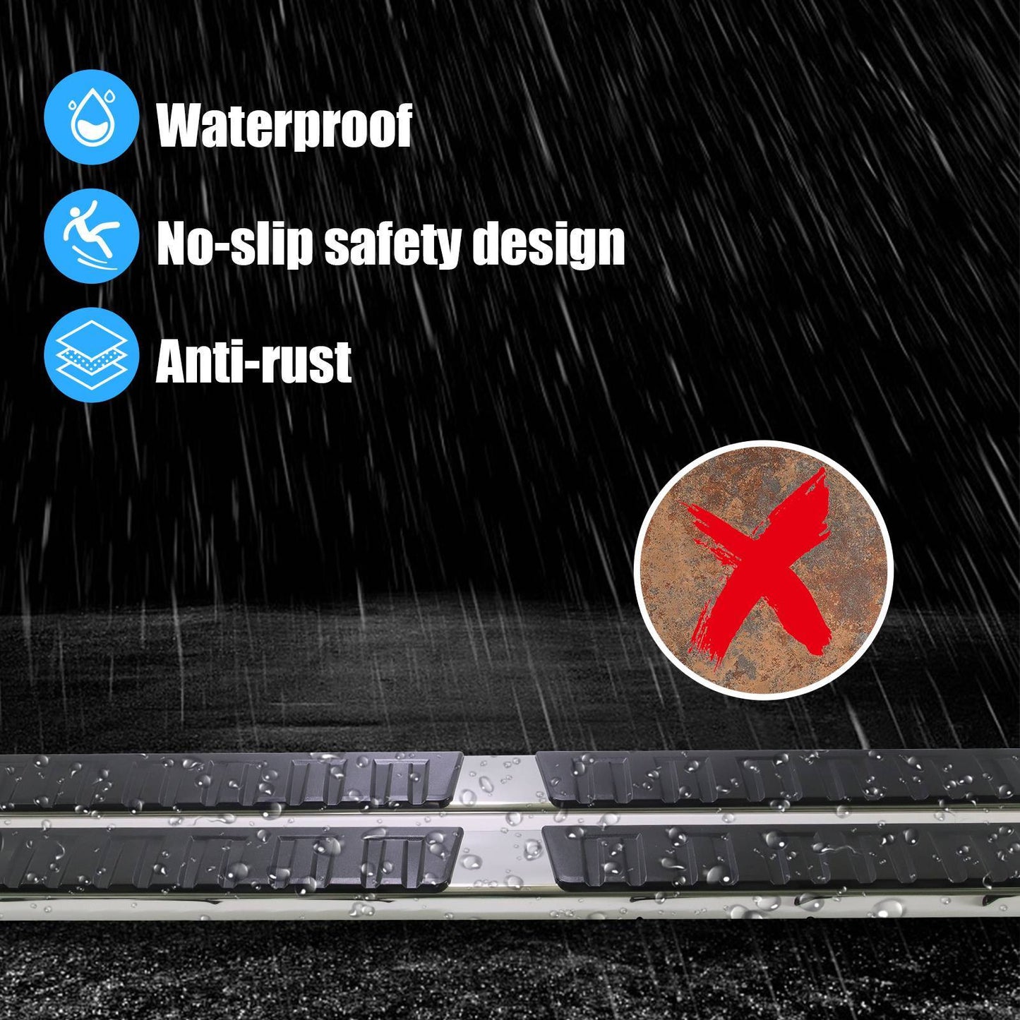 For 99-16 Ford F250-F550 Super Duty Extended Cab 6 Side Step Bar Running Boards