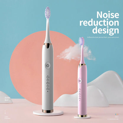 Toothbrush With Multi - Mode Selection And Seven - Brush - Head Cleaning Set