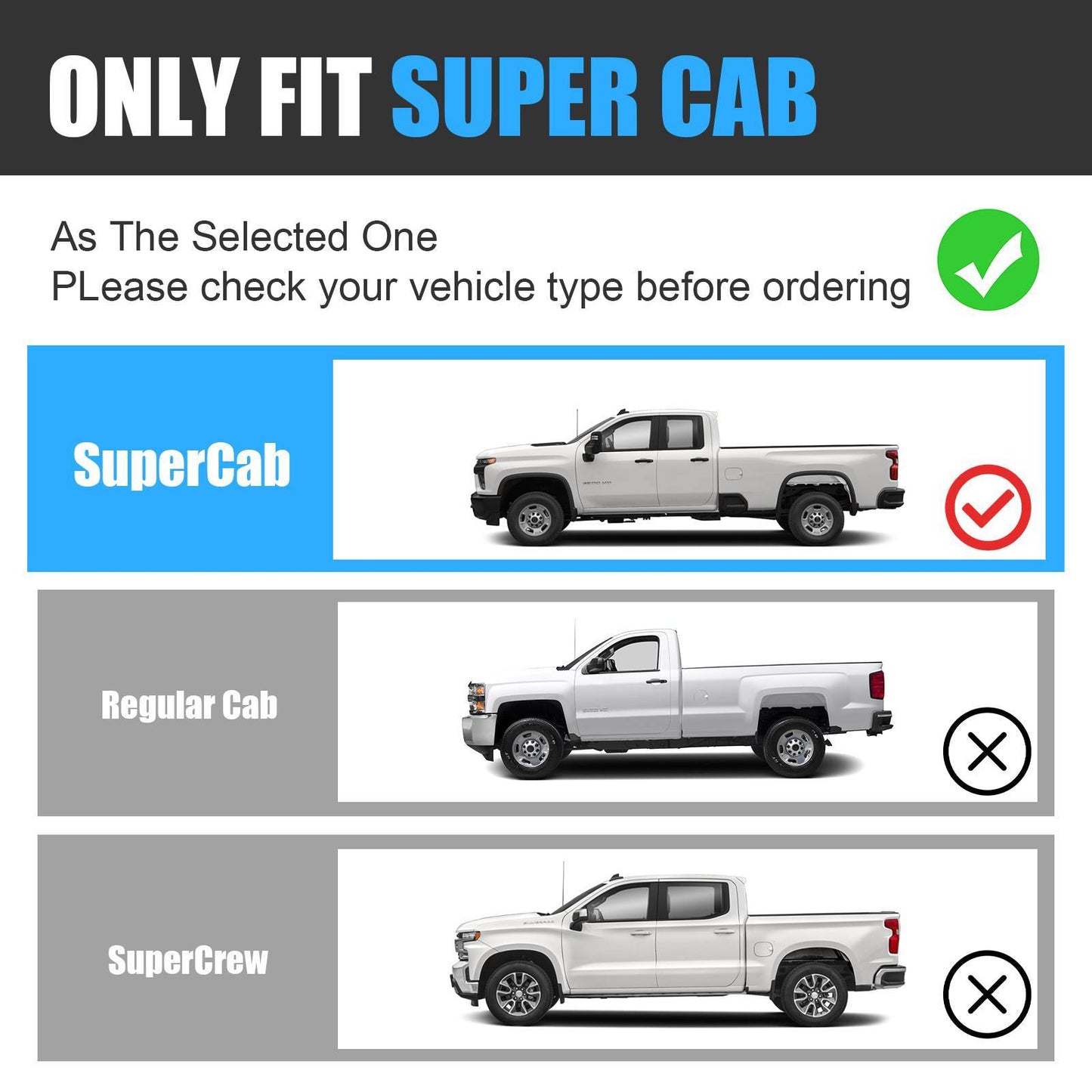 For 99-16 Ford F250-F550 Super Duty Extended Cab 6 Side Step Bar Running Boards