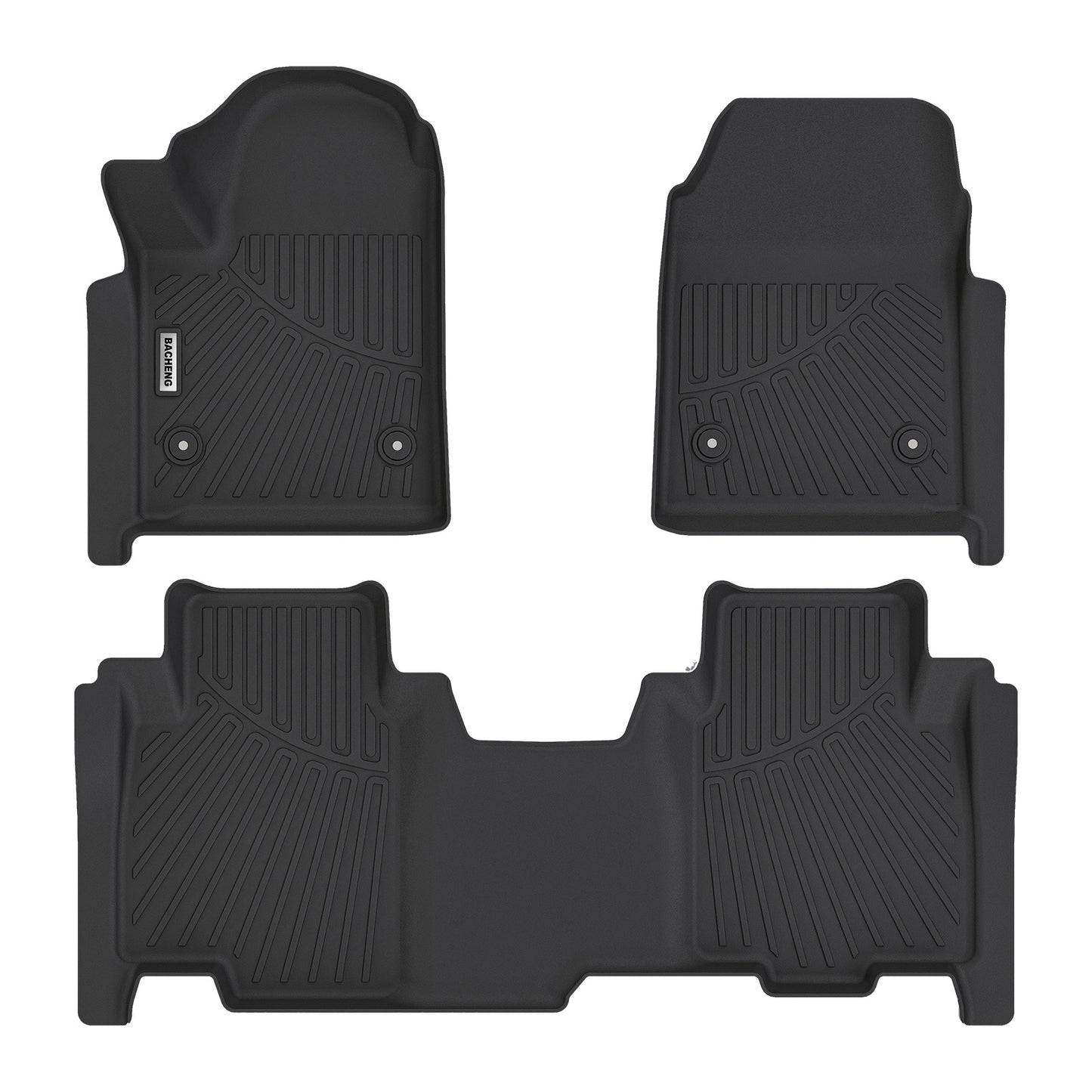 2022- 2025 Silverado EV RST All Weather 2 Row Floor Liners Accessories-Black