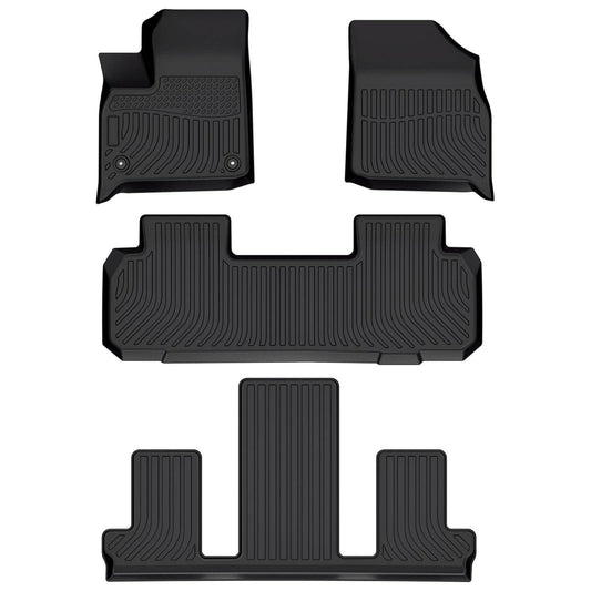 18-24 Chevy Traverse 7-Seat 3D Floor Mats All Weather Heavy Duty TPE Carpet