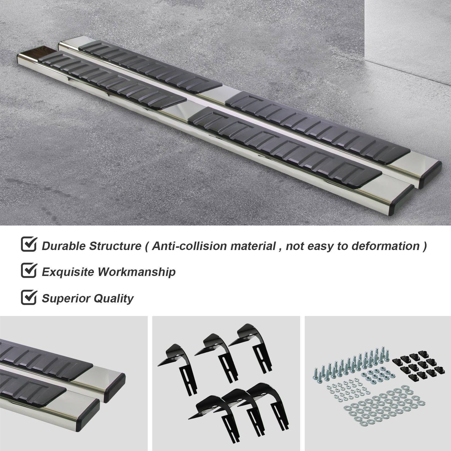 For 99-16 Ford F250-F550 Super Duty Extended Cab 6 Side Step Bar Running Boards