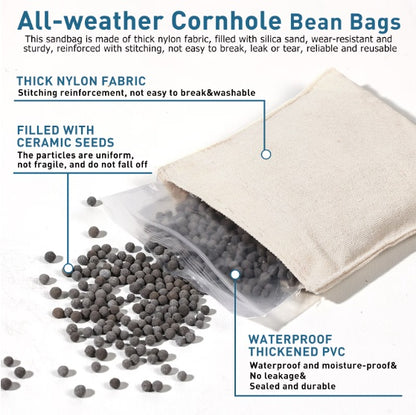 Solid Wood Premium Cornhole Set