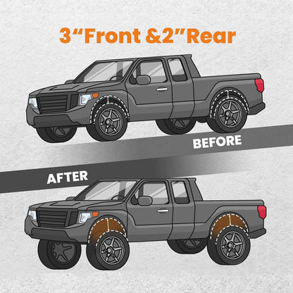 Leveling Kit W Diff Drop Spacers For Chevy Silverado/ GMC Sierra 1500 2007-2020