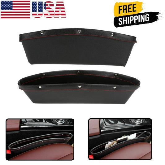 2pcs Car Seat Gap Catch Catcher/  Side Pocket Storage Organizer