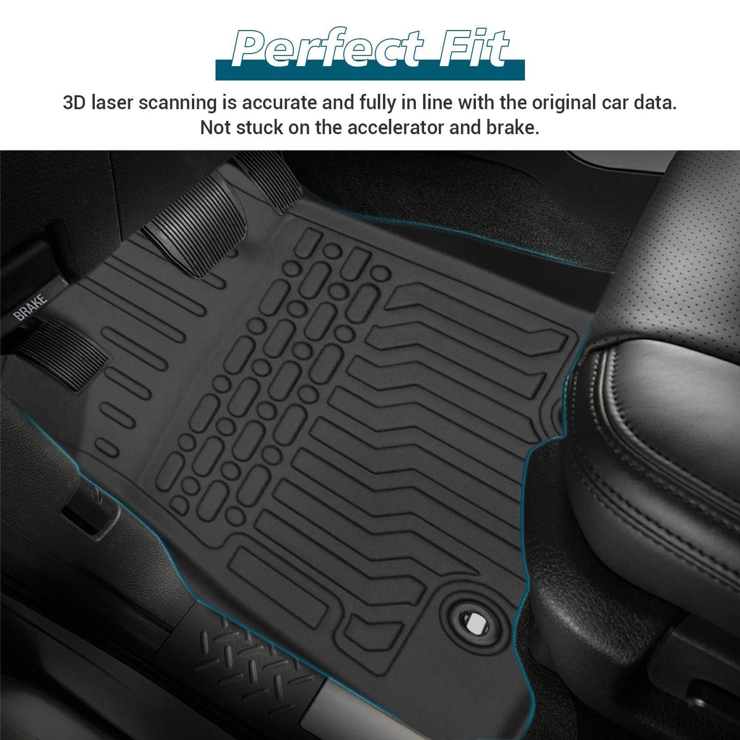 18-23 Tacoma Double Cab TPE Rubber Car Floor Mats