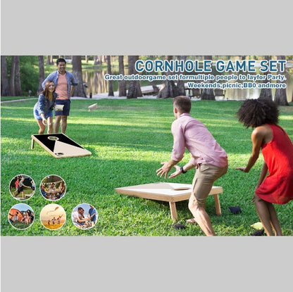 Solid Wood Premium Cornhole Set