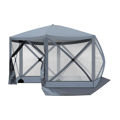 12X12ft Dark Gray Hexagonal Folding Tent
