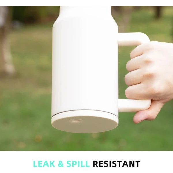 40 Oz Tumbler With Handle, Reusable Insulated Cup With Lid And Straw, Stainless Steel Water Bottle, Travel Mug For Cold And Hot